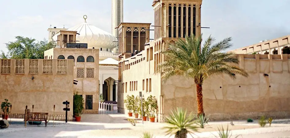 Wind towers and courtyards in the Al Fahidi historic district, Dubai